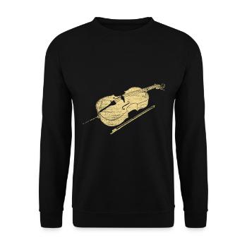 Cello - Unisex Sweatshirt - black - Front - Alina (178cm) & Michal (187cm)