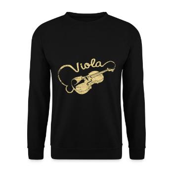 viola - Unisex Sweatshirt - black - Front - Alina (178cm) & Michal (187cm)