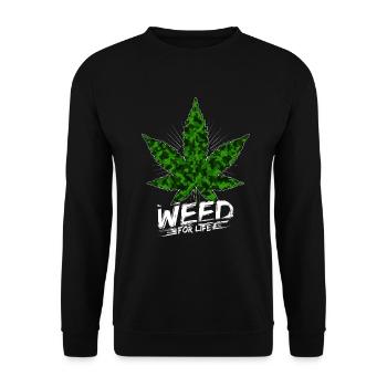Weed - Unisex Sweatshirt - black - Front - Alina (178cm) & Michal (187cm)