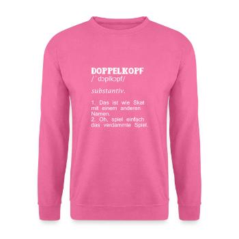 Doppelkopf - Unisex Pullover - Pink - Vorne