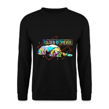 Golden retrievers - Sweat-shirt Unisexe - noir - Devant - Alina (178cm) & Michal (187cm)