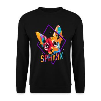 Sphynx - Sweat-shirt Unisexe - noir - Devant - Alina (178cm) & Michal (187cm)