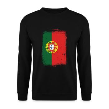 Portugal - Unisex Pullover - Schwarz - Vorne - Alina (178cm) & Michal (187cm)