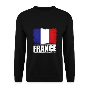 France - Sweat-shirt Unisexe - noir - Devant - Alina (178cm) & Michal (187cm)