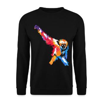 Gibbon - Unisex Pullover - Schwarz - Vorne - Alina (178cm) & Michal (187cm)