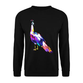Peacock gift - Unisex Sweatshirt - black - Front - Alina (178cm) & Michal (187cm)
