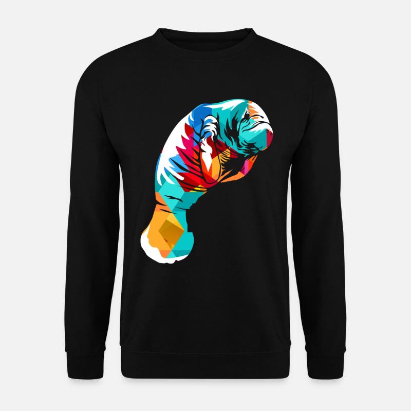Seekuh Polygon - Unisex Pullover - Schwarz