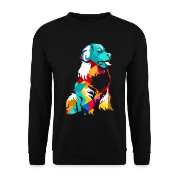 Bernesse Rinderhund - Unisex Pullover - Schwarz - Vorne - Alina (178cm) & Michal (187cm)