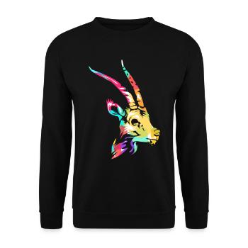 gazelle - Unisex Sweatshirt - black - Front - Alina (178cm) & Michal (187cm)