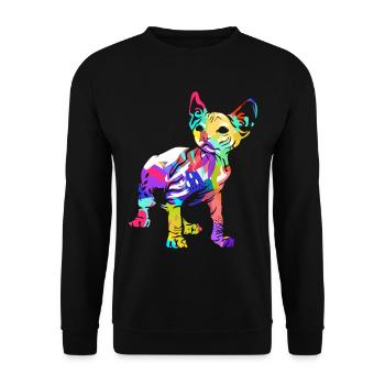 Sphynx - Sweat-shirt Unisexe - noir - Devant - Alina (178cm) & Michal (187cm)