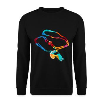 PE teacher polygon - Unisex Sweatshirt - black - Front - Alina (178cm) & Michal (187cm)