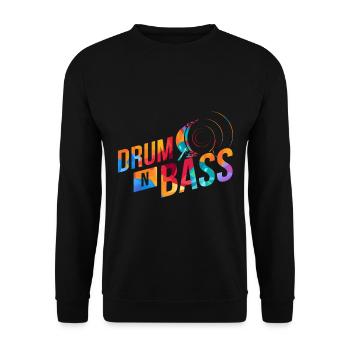 Drum n Bass - Unisex Sweatshirt - black - Front - Alina (178cm) & Michal (187cm)