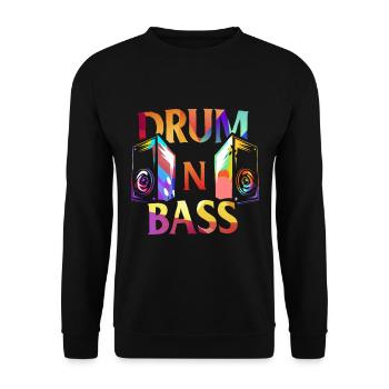 Cadeau Drum n Bass - Sweat-shirt Unisexe - noir - Devant - Alina (178cm) & Michal (187cm)