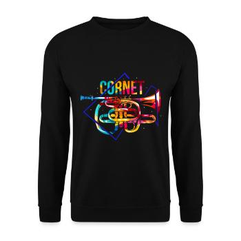 cornet - Unisex Sweatshirt - black - Front - Alina (178cm) & Michal (187cm)