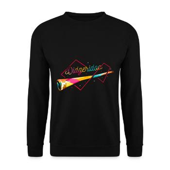 Didgeridoo Polygon - Unisex Pullover - Schwarz - Vorne - Alina (178cm) & Michal (187cm)