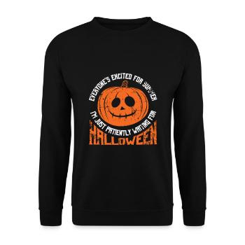 Halloween - Unisex Sweatshirt - black - Front - Alina (178cm) & Michal (187cm)