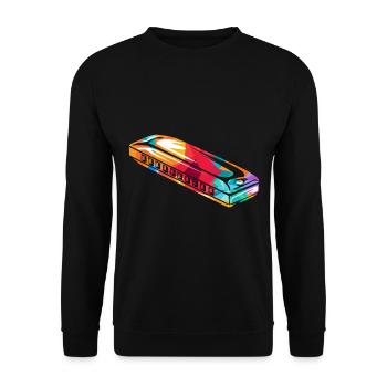 harmonica - Sweat-shirt Unisexe - noir - Devant - Alina (178cm) & Michal (187cm)