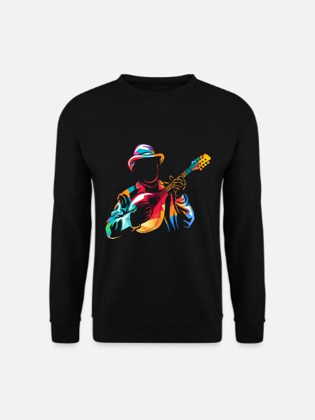 Mandoline - Unisex Pullover - Schwarz