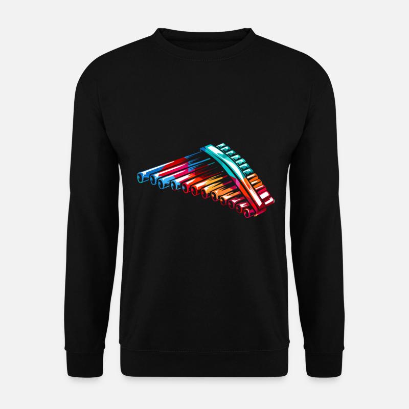 Panflöte - Unisex Pullover - Schwarz