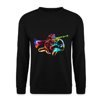 cornet - Unisex Sweatshirt - black - Front - Alina (178cm) & Michal (187cm)