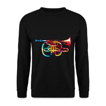 cornet - Unisex Sweatshirt - black - Front - Alina (178cm) & Michal (187cm)
