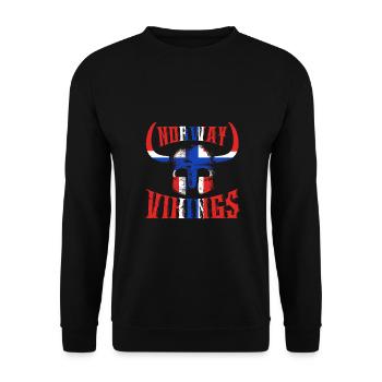 Vikings de Norvège - Sweat-shirt Unisexe - noir - Devant - Alina (178cm) & Michal (187cm)