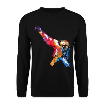 Cadeau Gibbon - Sweat-shirt Unisexe - noir - Devant - Alina (178cm) & Michal (187cm)