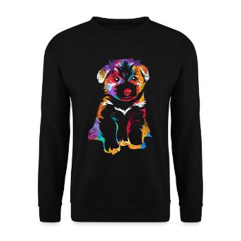 Border collie - Unisex Sweatshirt - black - Front - Alina (178cm) & Michal (187cm)