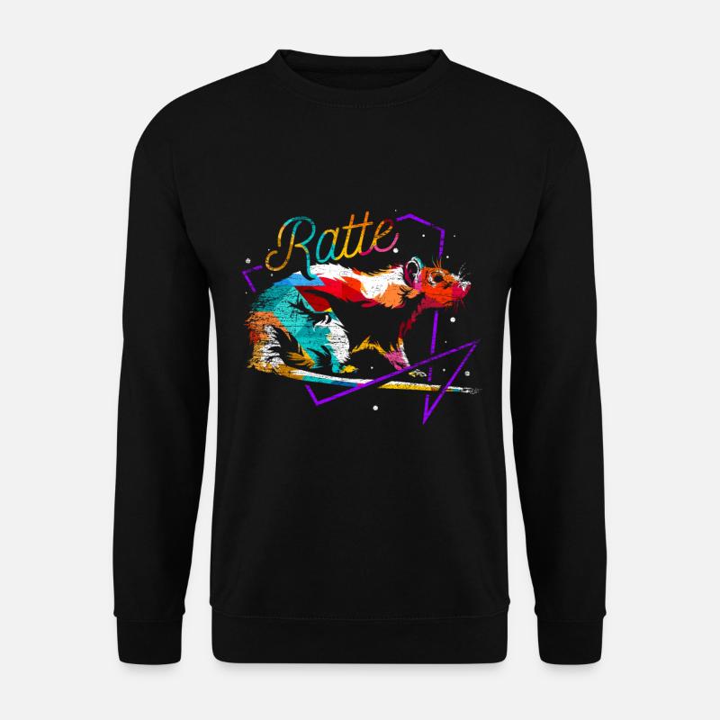 Ratte Polygon - Unisex Pullover - Schwarz