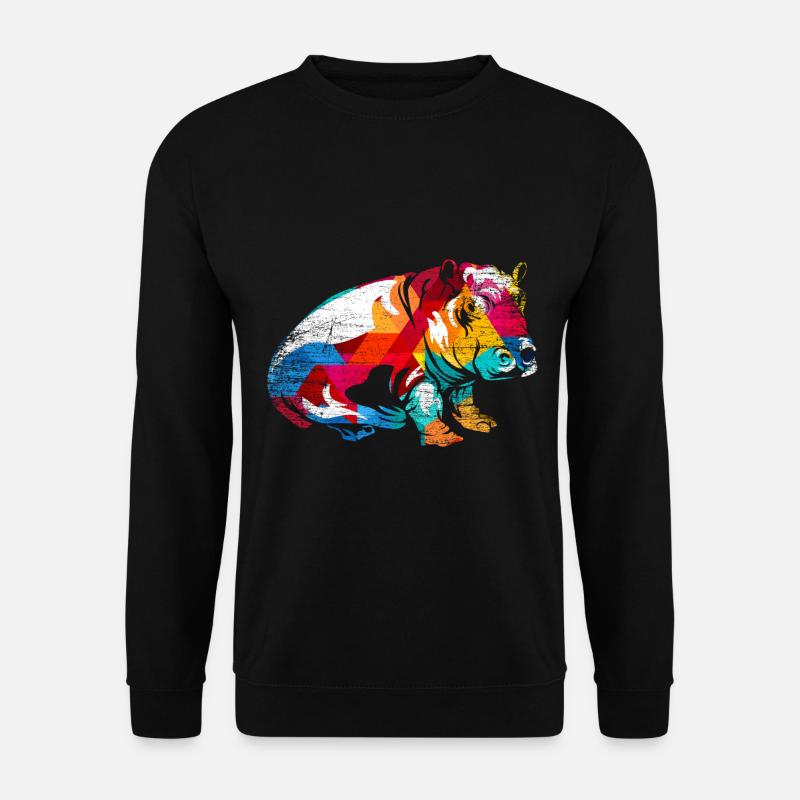 Nilpferd - Unisex Pullover - Schwarz