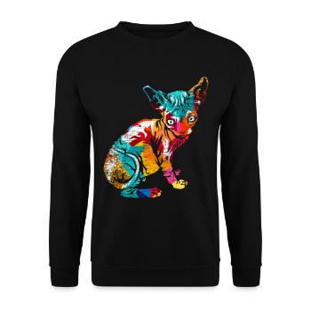 Polygone de Sphynx - Sweat-shirt Unisexe - noir - Devant - Alina (178cm) & Michal (187cm)