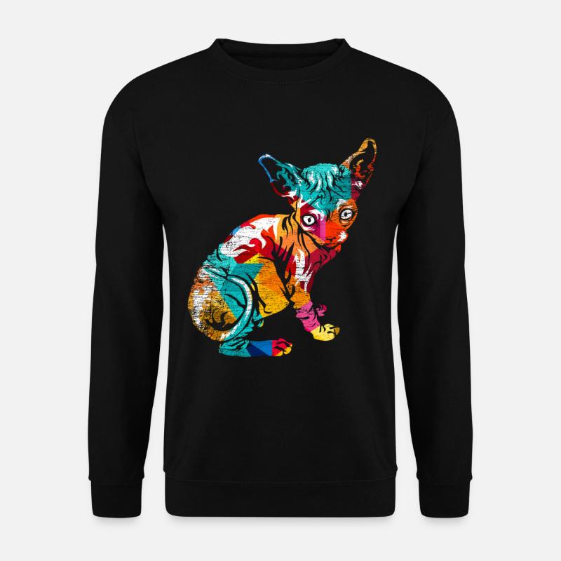 Sphynx polygon - Unisex Sweatshirt - black