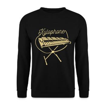 Xylophone gift - Unisex Sweatshirt - black - Front - Alina (178cm) & Michal (187cm)