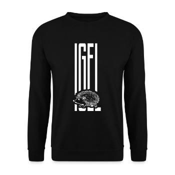 Hedgehog Gift - Unisex Sweatshirt - black - Front - Alina (178cm) & Michal (187cm)