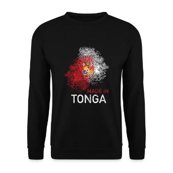 tonga - Unisex Sweatshirt - black - Front - Alina (178cm) & Michal (187cm)