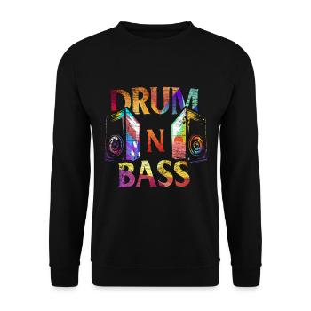 Drum n Bass Gift - Unisex Sweatshirt - black - Front - Alina (178cm) & Michal (187cm)