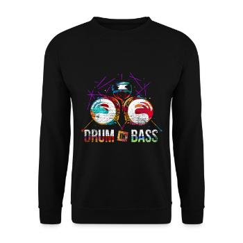 Drum n Bass Gift - Unisex Sweatshirt - black - Front - Alina (178cm) & Michal (187cm)