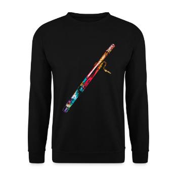 Fagott Geschenk - Unisex Pullover - Schwarz - Vorne - Alina (178cm) & Michal (187cm)