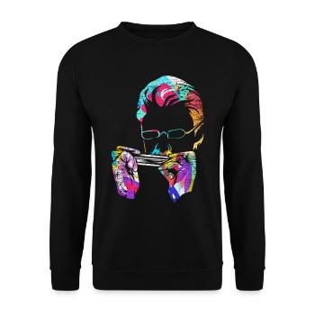 Mundharmonika - Unisex Pullover - Schwarz - Vorne - Alina (178cm) & Michal (187cm)