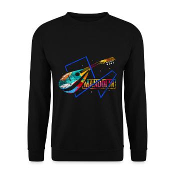 Mandolin Polygon Gift - Unisex Sweatshirt - black - Front - Alina (178cm) & Michal (187cm)