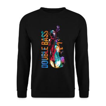 Le cadeau de la contrebasse - Sweat-shirt Unisexe - noir - Devant - Alina (178cm) & Michal (187cm)