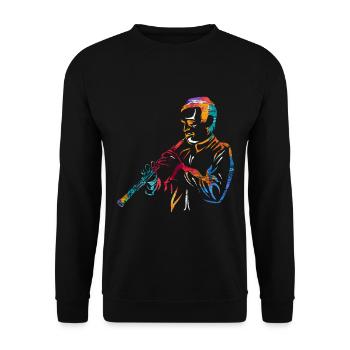 Oboe Gift - Unisex Sweatshirt - black - Front - Alina (178cm) & Michal (187cm)
