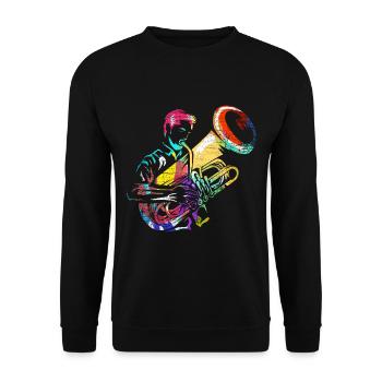 Tuba Gift - Unisex Sweatshirt - black - Front - Alina (178cm) & Michal (187cm)