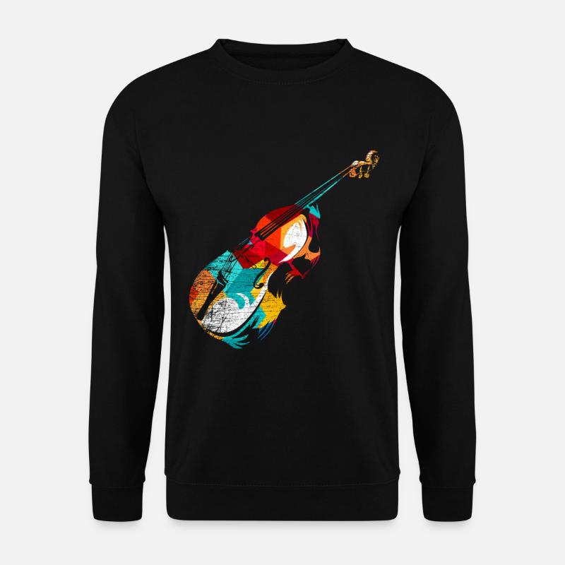 Contrebasse violon - Sweat-shirt Unisexe - noir