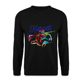 Cornet Gift - Unisex Sweatshirt - black - Front - Alina (178cm) & Michal (187cm)