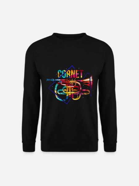 Kornett Polygon Geschenk - Unisex Pullover - Schwarz