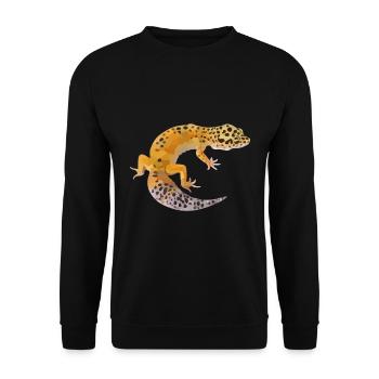 Gecko gift - Unisex Sweatshirt - black - Front - Alina (178cm) & Michal (187cm)
