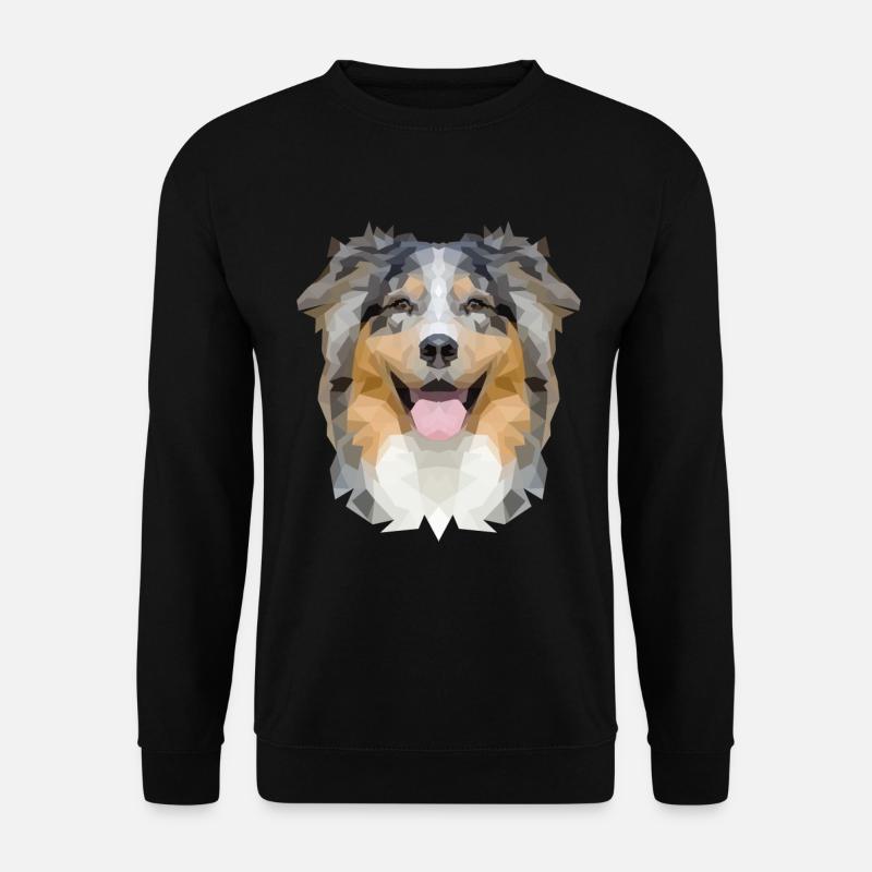 Australian Shepherd polygon - Unisex Sweatshirt - black