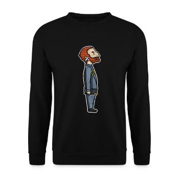Van Gogh sunflower - Unisex Sweatshirt - black - Front - Alina (178cm) & Michal (187cm)