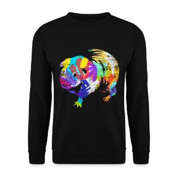 Cadeau cochon d'Inde - Sweat-shirt Unisexe - noir - Devant - Alina (178cm) & Michal (187cm)